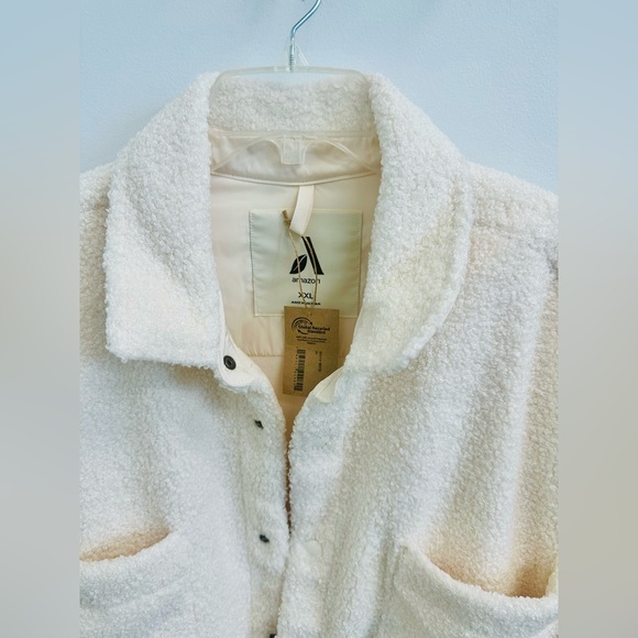 Amazon Essentials Men's Recycled Polyester Sherpa Jacket NWT! Size XXL Unisex - Picture 2 of 7